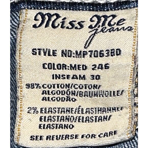 Miss Me Sequins & Lace Mid-Rise Bootcut Jeans Women's 27X30 - Picture 8 of 8